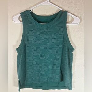 Lululemon Train to Be Tank Top Sleeveless Shirt Dot Camo Teal Lagoon